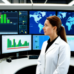 **

A female environmental manager in professional attire, standing in a modern factory control room, monitoring environmental data on large screens, fully clothed, appropriate content, safe for work, perfect anatomy, natural proportions, professional.

**