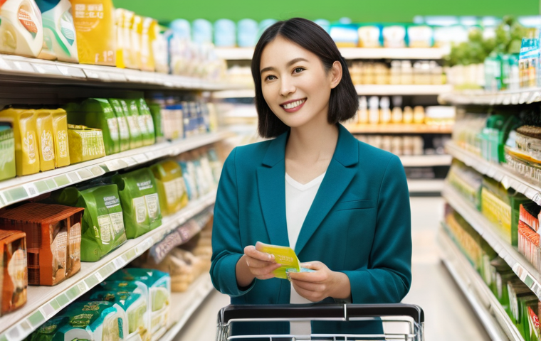 환경관리사와 친환경 정책 연계 - **Prompt:** A determined East Asian male Environmental Management Professional, wearing a clean, pro...