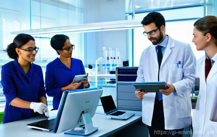 환경관리사와 국제 환경 포럼 - **Prompt 1: Environmental Management Specialists at Work**
    "A vibrant, high-definition image of ...